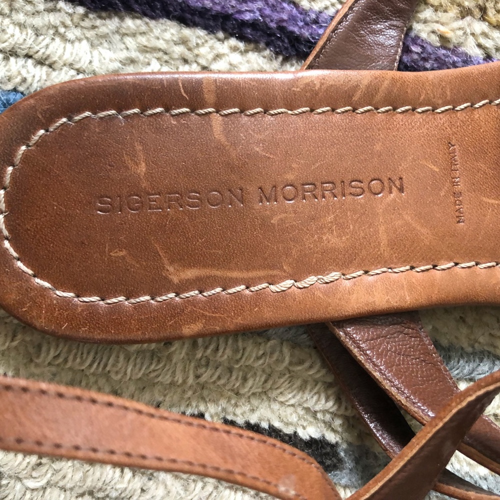 Sigerson Morrison Turquoise Beaded Stones T Strap - Picture 4 of 5